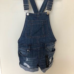 Denim Short Overalls